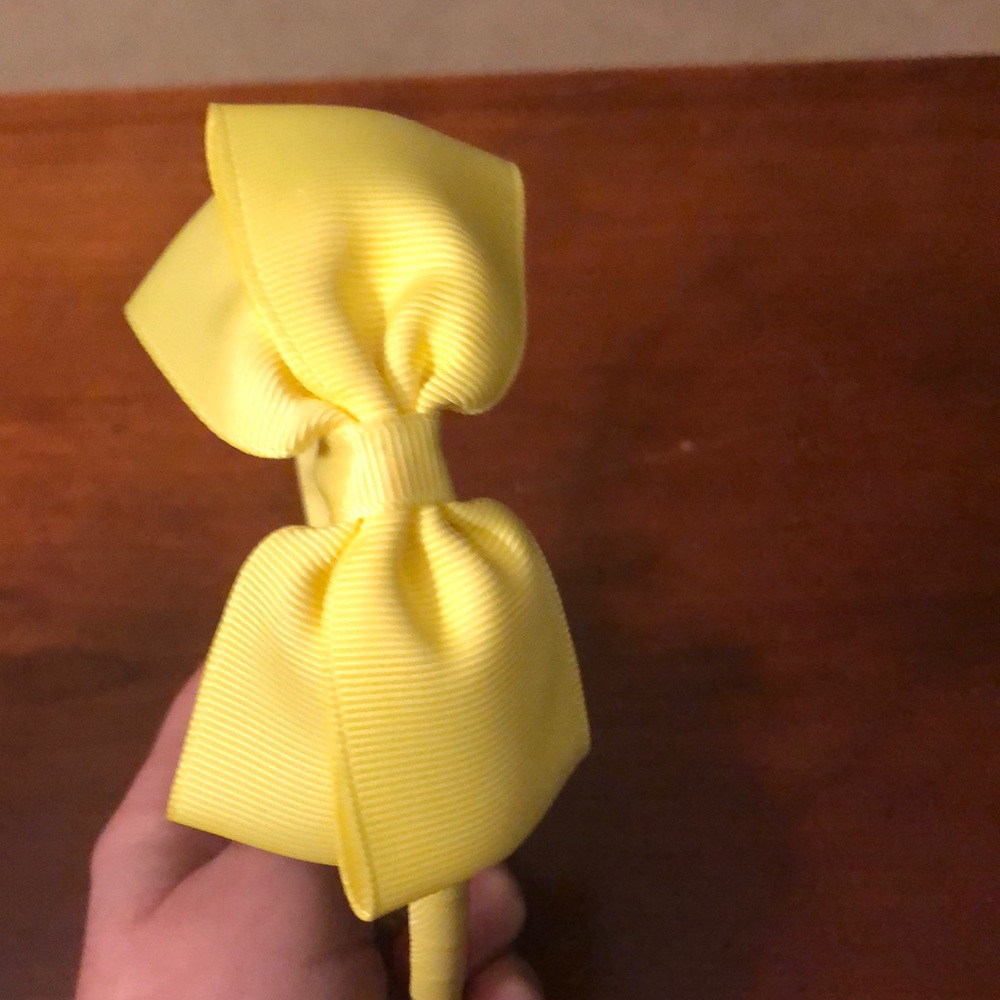 Free with purchase! Yellow bow headband